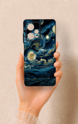 Redmi Note 12 Pro 5G Uyumlu Yıldızlı Gece Desenli Silikon Kılıf