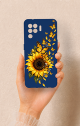 Oppo Reno 5 Lite Uyumlu Ayçiçeği Desenli Silikon Kılıf