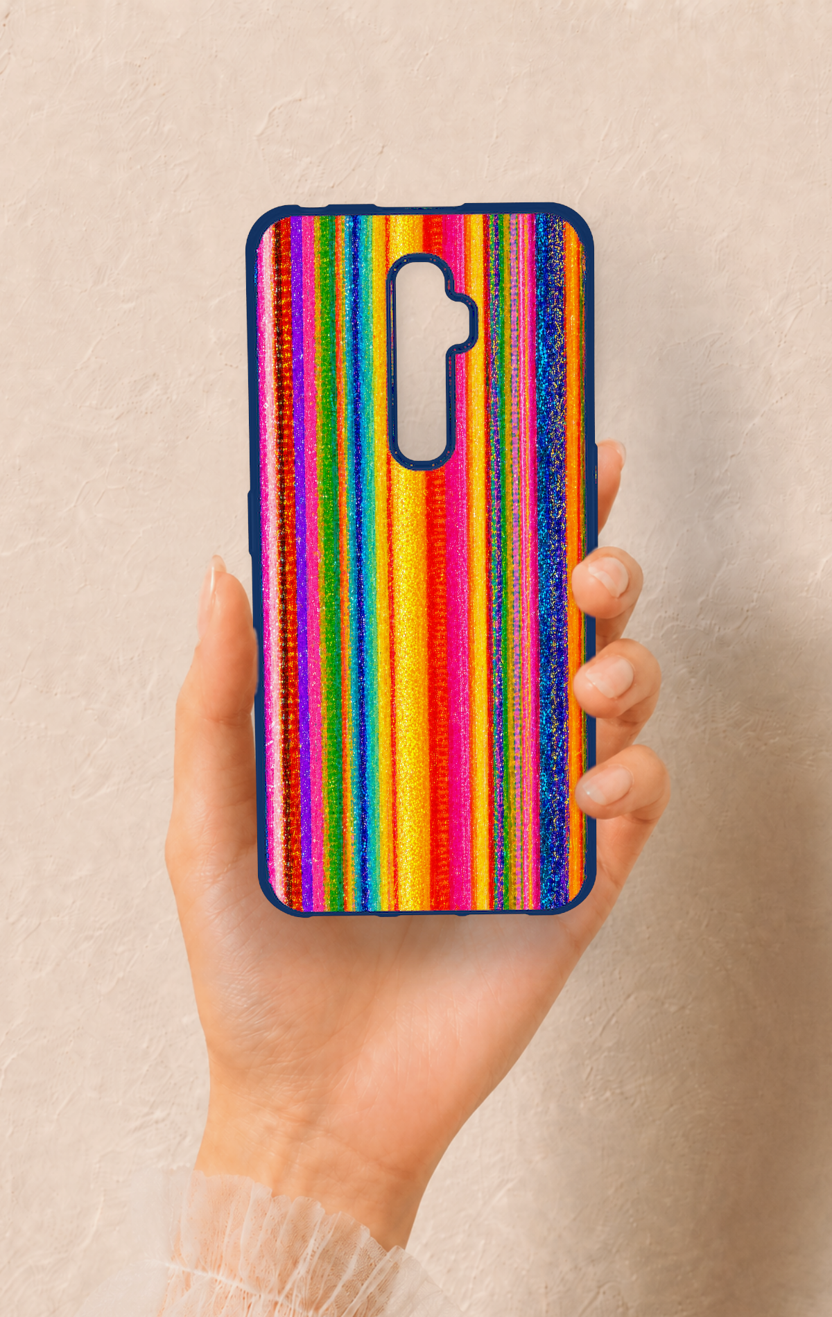 Oppo Reno 2Z Uyumlu Rengarenk Desenli Silikon Kılıf