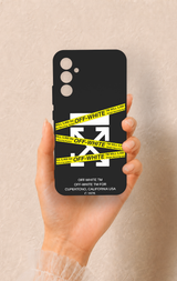 Samsung A34 Uyumlu Off White Desenli Silikon Kılıf