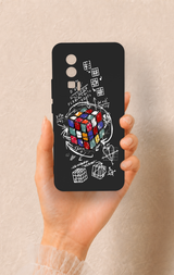 Poco F5 Pro Uyumlu Rubik Küb Desenli Silikon Kılıf