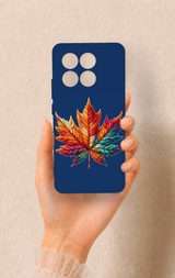 Poco X6 Pro Uyumlu Renkli Yaprak Desenli Silikon Kılıf