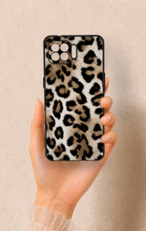 Oppo Reno 4 Lite Uyumlu Leopar Derisi Desenli Silikon Kılıf