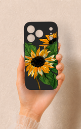 iPhone 17 Pro Uyumlu Ay Çiçeği Desenli Silikon Kılıf
