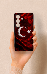 Samsung S26 Uyumlu Kurt Türk Bayrağı Desenli Silikon Kılıf