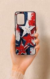Oppo-A74 Uyumlu Star Flag Desenli Silikon Kılıf