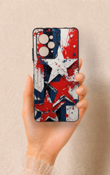 Poco X5 Pro Uyumlu Star Flag Desenli Silikon Kılıf