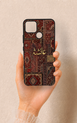 Realme C25 Uyumlu Vintage Halı Desenli Silikon Kılıf
