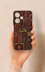 İnfinix Hot 30i Uyumlu Vintage Halı Desenli Silikon Kılıf