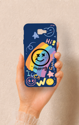 Samsung J7 Prime Uyumlu Happing Smile Desenli Silikon Kılıf