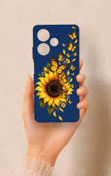İnfinix Hot 30 Uyumlu Ayçiçeği Desenli Silikon Kılıf