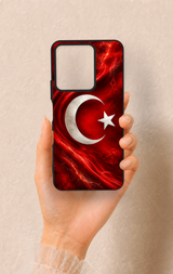 Vivo Y35 Uyumlu Türk Bayrağı Desenli Silikon Kılıf
