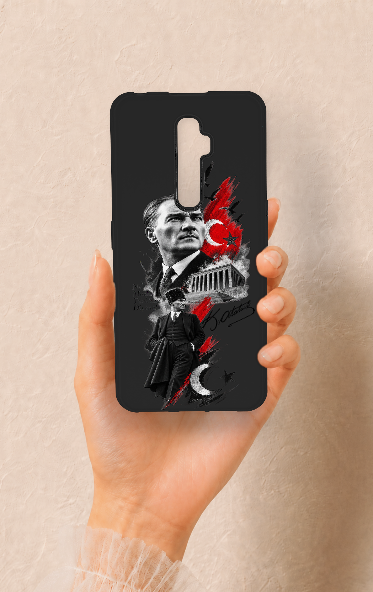 Oppo Reno 2Z Uyumlu Atatürk Anıtkabir Desenli Silikon Kılıf
