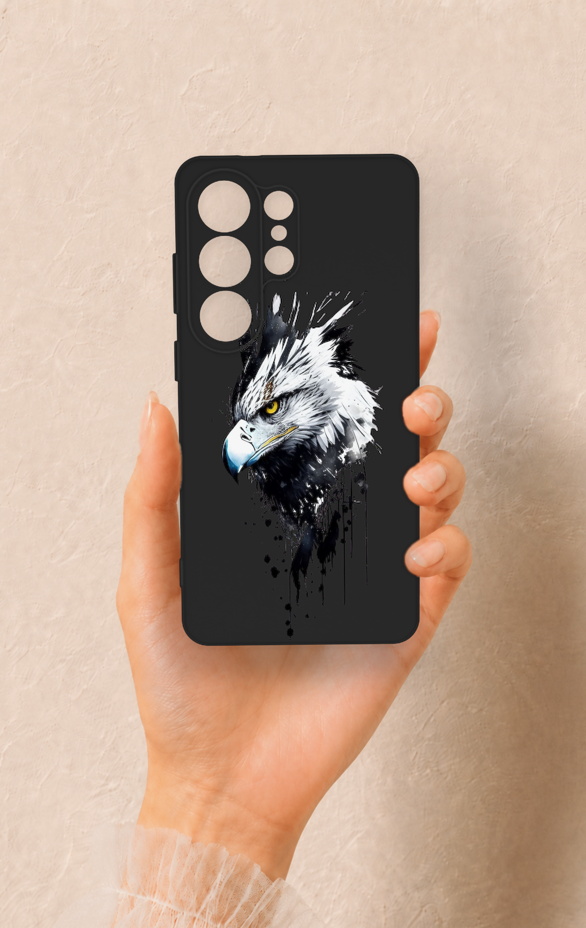 Samsung S26 Ultra Uyumlu Bald Eagle Desenli Silikon Kılıf