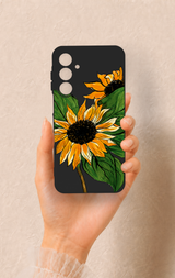 Samsung A16 Uyumlu Ay Çiçeği Desenli Silikon Kılıf