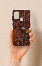 Samsung A21S Uyumlu Vintage Halı Desenli Silikon Kılıf