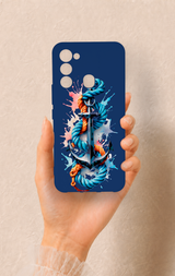 Tecno Spark 8C Uyumlu Anchor Desenli Silikon Kılıf