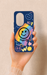 Honor 200 5G Uyumlu Happing Smile Desenli Silikon Kılıf
