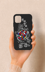iPhone 11 Uyumlu Rubik Küb Desenli Silikon Kılıf