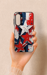 Samsung A26 Uyumlu Star Flag Desenli Silikon Kılıf