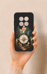Redmi Note 15 Pro 5G Uyumlu Pusula Orman Desenli Silikon Kılıf