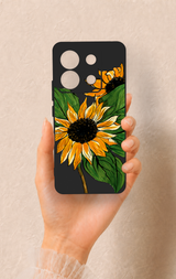Redmi Note 13 Pro 5G Uyumlu Ay Çiçeği Desenli Silikon Kılıf