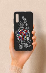 Samsung A70 Uyumlu Rubik Küb Desenli Silikon Kılıf