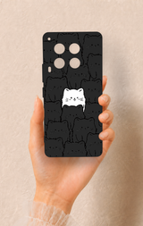 Tecno Camon 30 Uyumlu Many Cats Desenli Silikon Kılıf