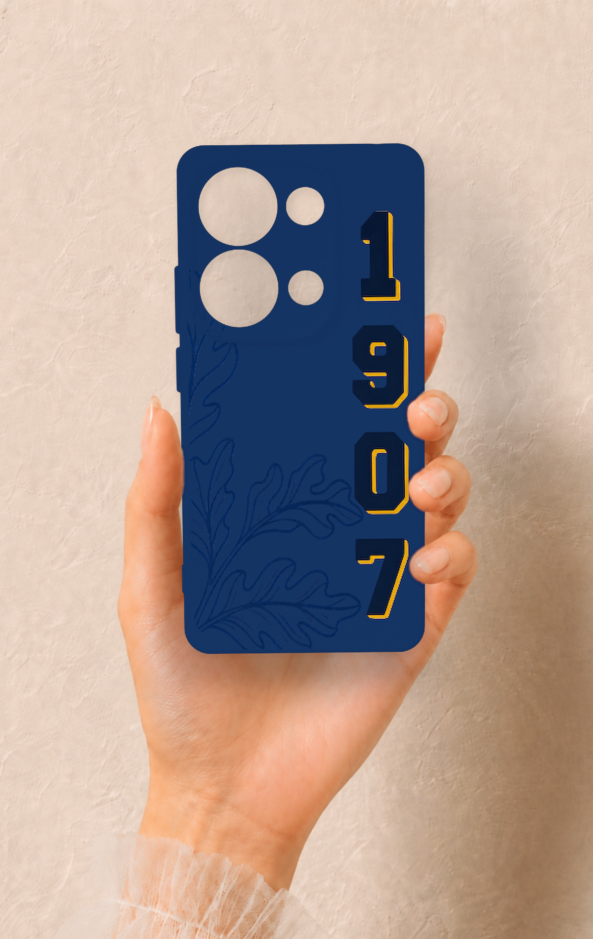 Redmi Note 13 Pro 4G Uyumlu 1907 Palamut Desenli Silikon Kılıf