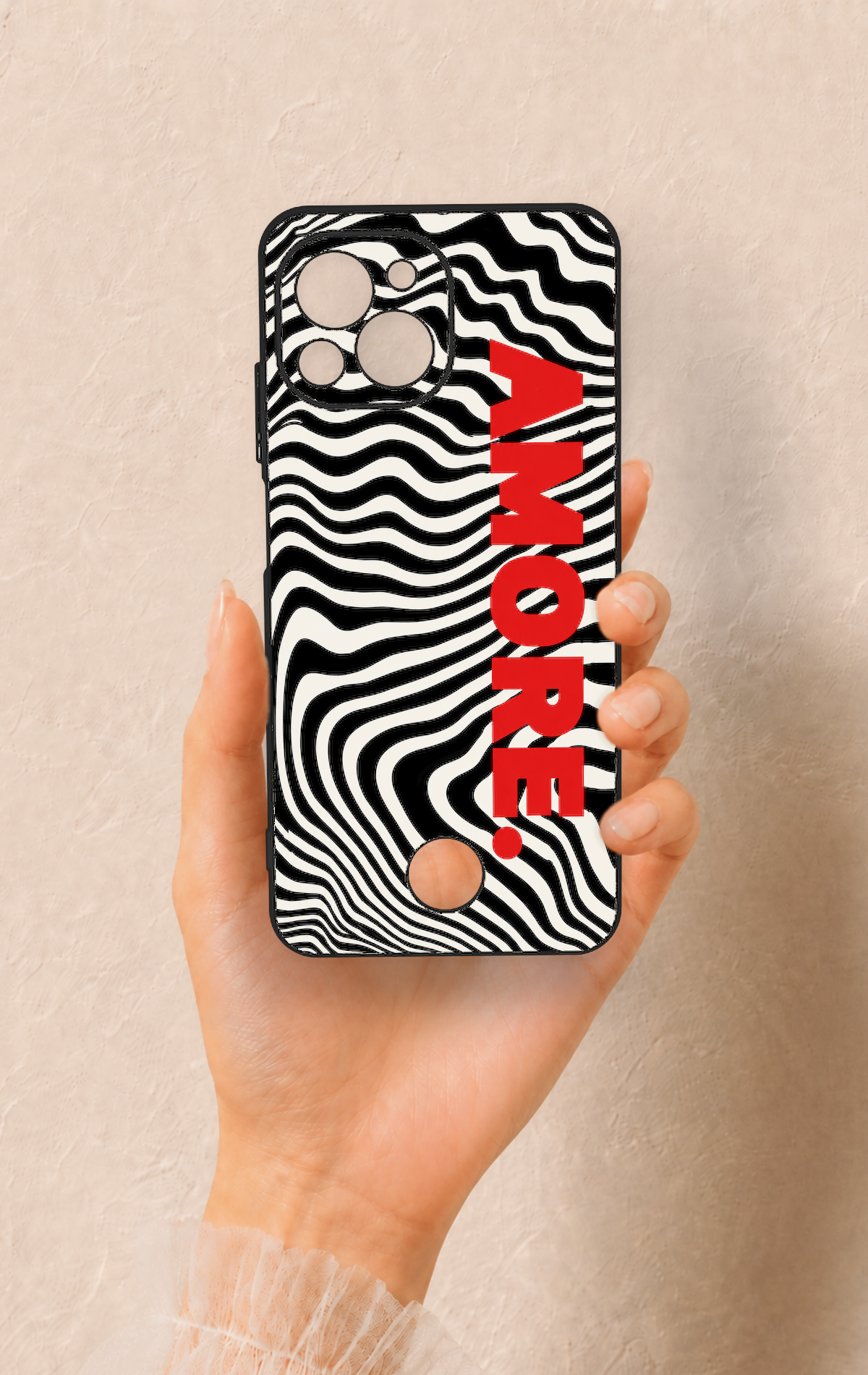 Reeder S23 Pro Max Uyumlu Zebra Amore Desenli Silikon Kılıf