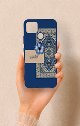 Realme C25 Uyumlu Mavi Etnik Halı Desenli Silikon Kılıf