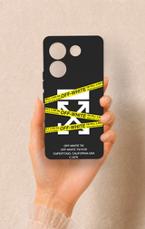 Tecno Caman 20 Pro 5G Uyumlu Off White Desenli Silikon Kılıf