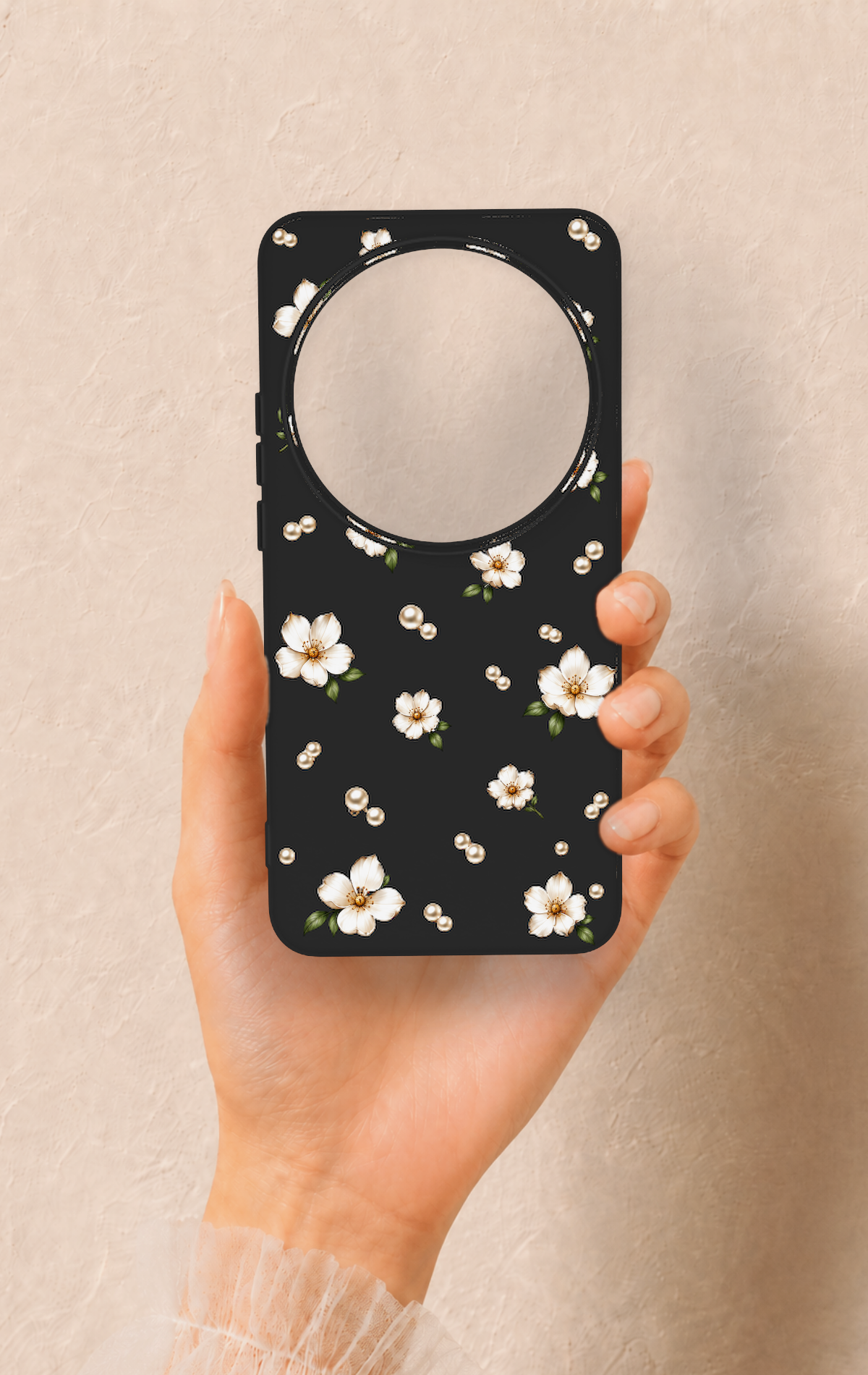 Xiaomi Mi 15 Ultra Uyumlu İnci Papatya Desenli Silikon Kılıf