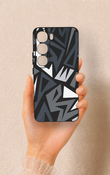 Vivo V40 Lite 5G Uyumlu Geometrik Blok Desenli Silikon Kılıf