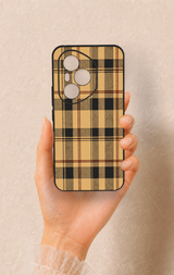 Honor 400 Pro Uyumlu Burberry Ekose Desenli Silikon Kılıf