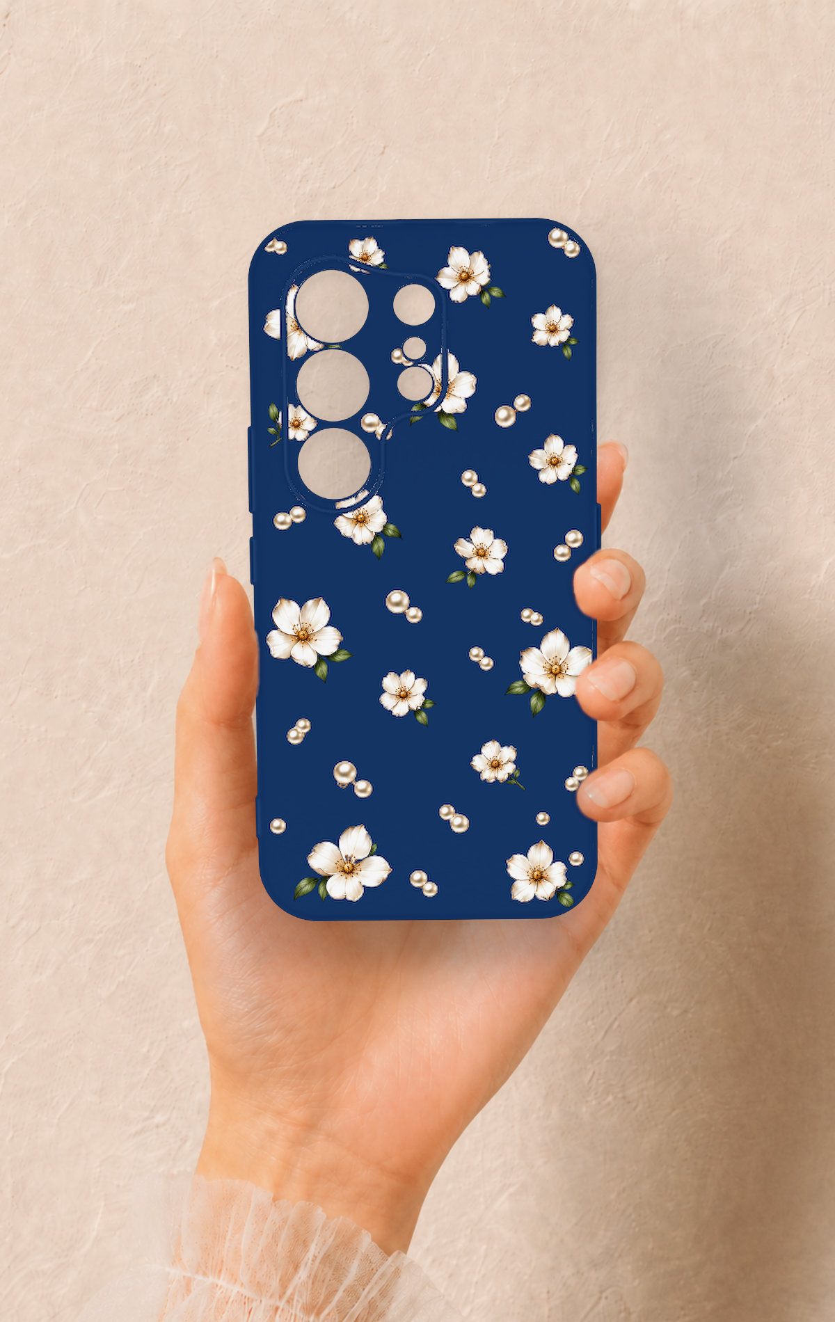 Tecno Camon 50 4G Uyumlu Papatya İnci Desenli Silikon Kılıf