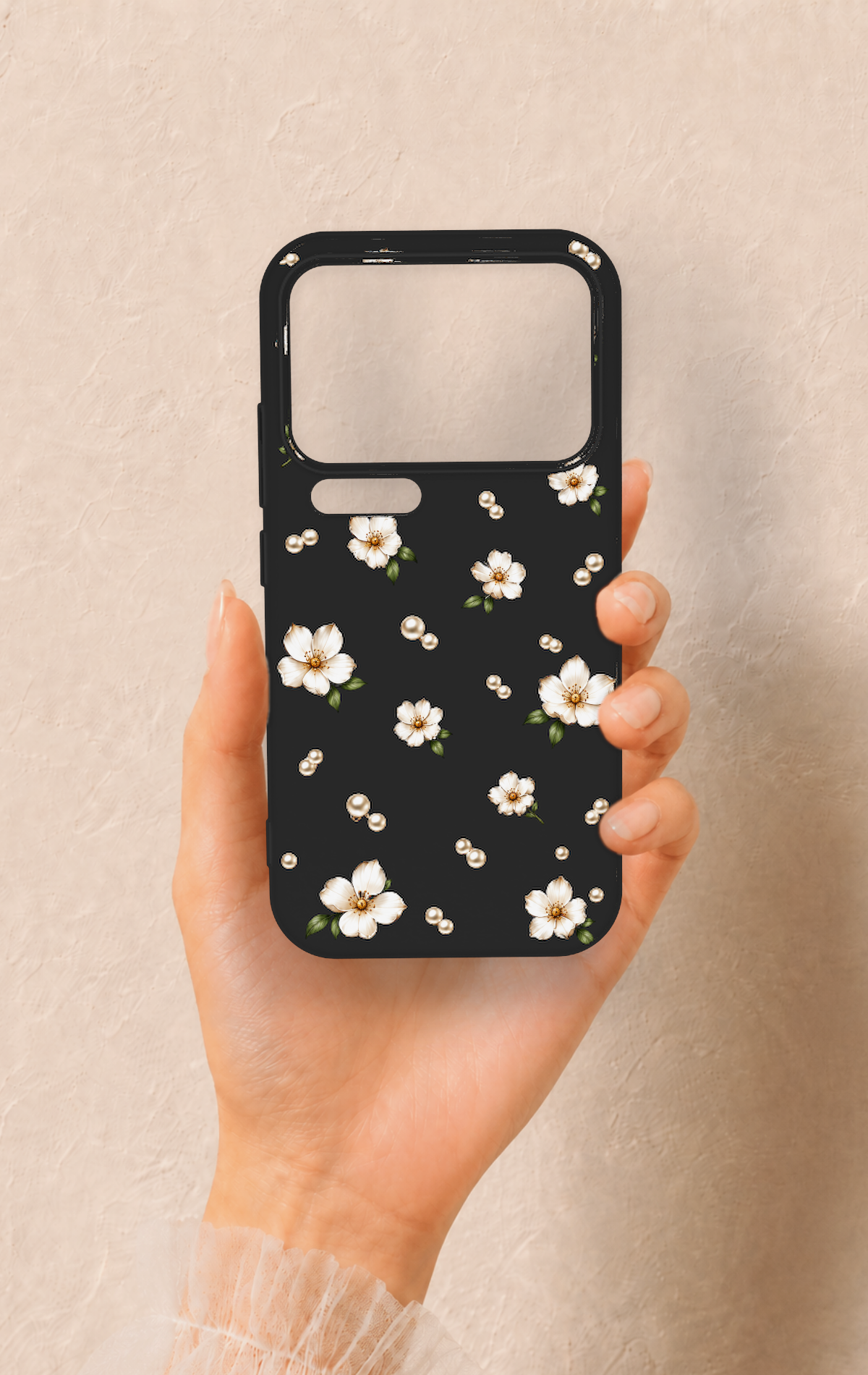 Xiaomi Mi 17 Pro 5G Uyumlu İnci Papatya Desenli Silikon Kılıf