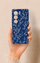 Vivo V29 Uyumlu İnce Yaprak Dalı Desenli Silikon Kılıf