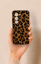 Redmi 15 5G Uyumlu Koyu Leopar Deri Desenli Silikon Kılıf
