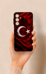 Samsung A16 Uyumlu Kurt Türk Bayrağı Desenli Silikon Kılıf