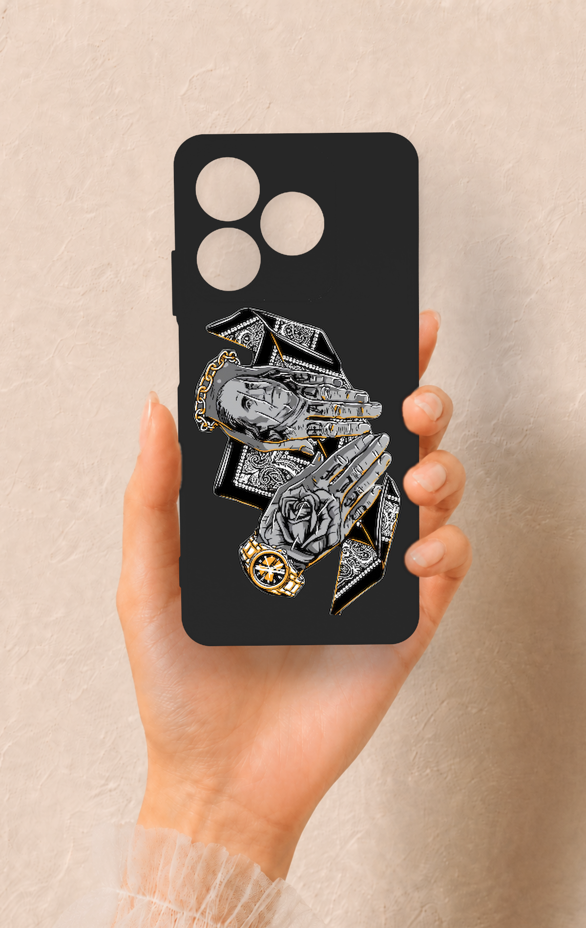 Realme C63 Uyumlu Self Made Desenli Silikon Kılıf