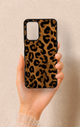 Oppo A54 Uyumlu Koyu Leopar Deri Desenli Silikon Kılıf