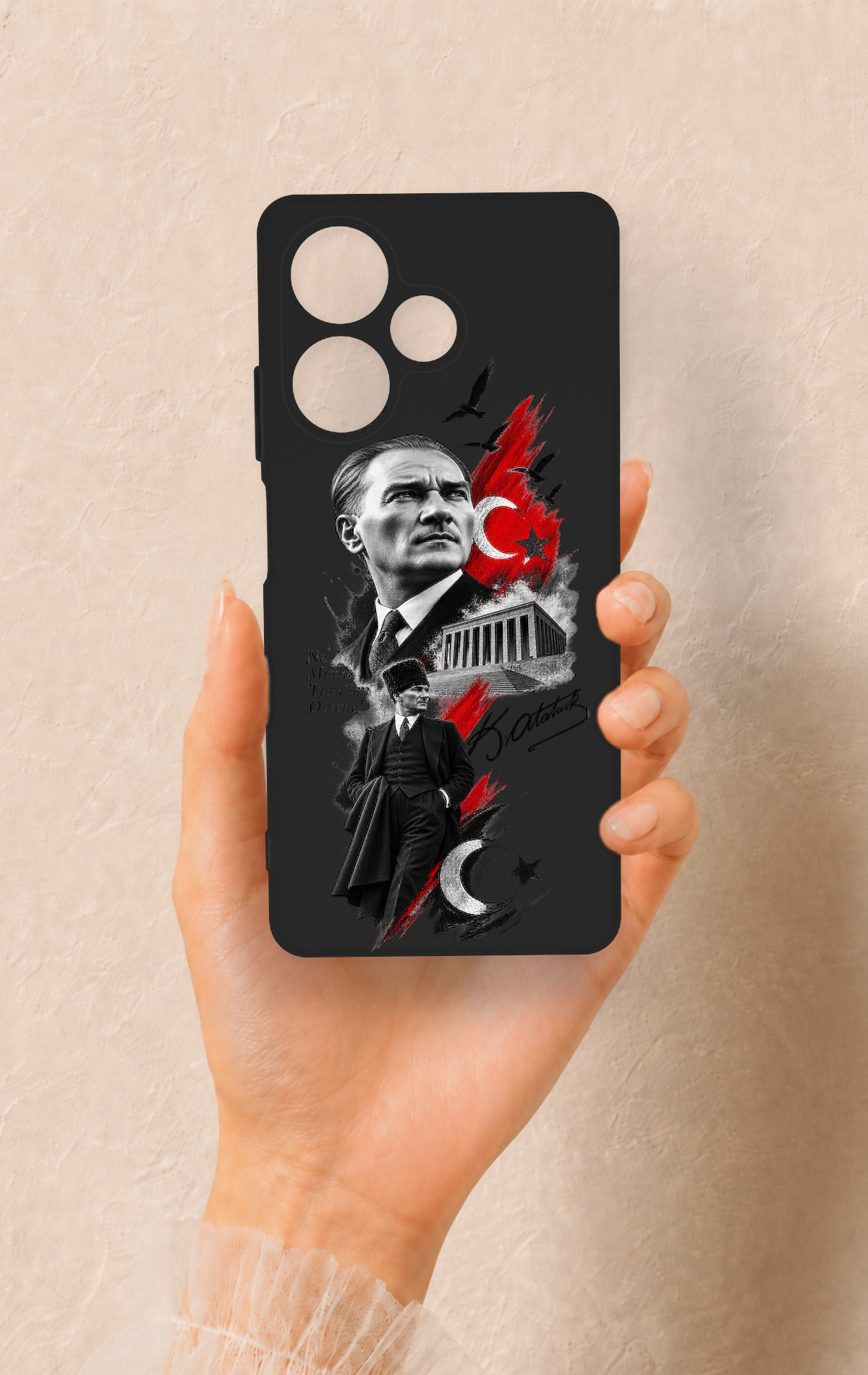 İnfinix Hot 30 Uyumlu Atatürk Anıtkabir Desenli Silikon Kılıf
