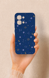Oppo A6 Pro Uyumlu Mavi Nazar Papatya Desenli Silikon Kılıf