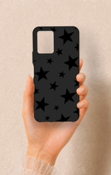 Vivo Y33S Uyumlu Siyah Star Desenli Silikon Kılıf