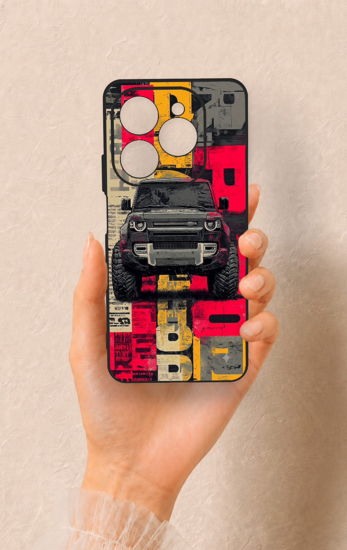 Tecno Spark 20 Pro Uyumlu Defender Truck Desenli Silikon Kılıf