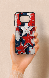Poco X3 Uyumlu Star Flag Desenli Silikon Kılıf