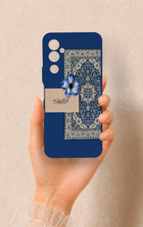 Tecno Pova Neo 2 Uyumlu Mavi Etnik Halı Desenli Silikon Kılıf