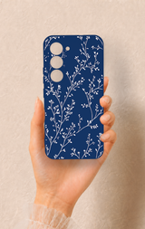 Tecno Spark 40 Pro Uyumlu İnce Yaprak Dalı Desenli Silikon Kılıf
