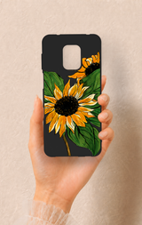 Redmi Note 9 Pro 9S Uyumlu Ay Çiçeği Desenli Silikon Kılıf